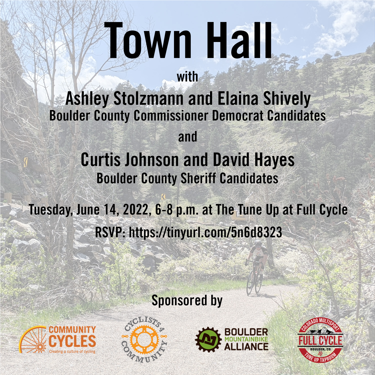 Boulder County Commissioner and Sheriff Candidate Forum (See “Events” Too)